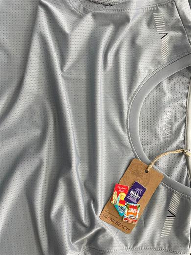 Gri Sıfır Kol Erkek T shirt