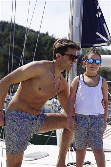 Dijital Baskılı Çocuk Deniz Şortu