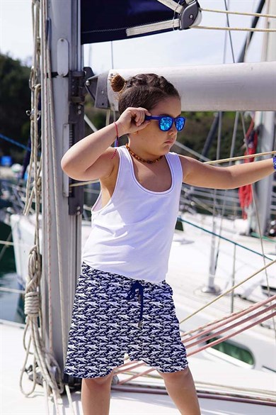 Dijital Baskılı Çocuk Deniz Şortu