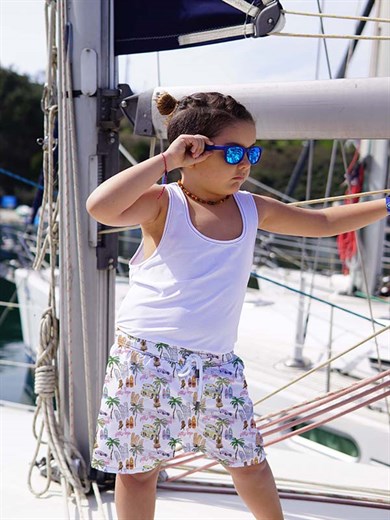 Dijital Baskılı Çocuk Deniz Şortu