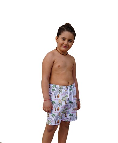 Dijital Baskılı Çocuk Deniz Şortu