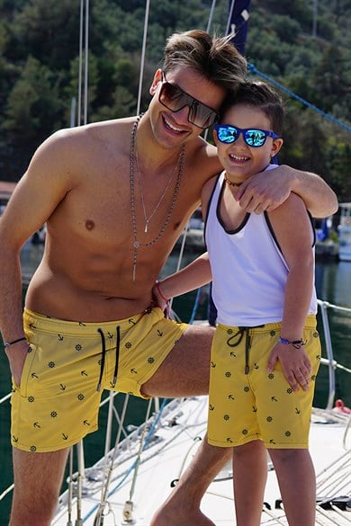 Dijital Baskılı Çocuk Deniz Şortu