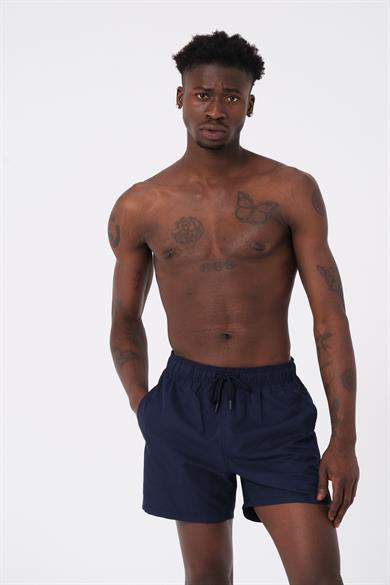 DAAG Lacivert Düz Renk Standart Boy Erkek Deniz ve Havuz Şortu 