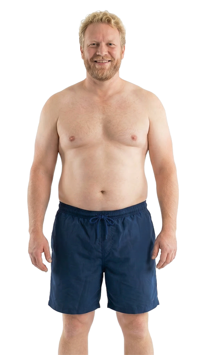 Lacivert Büyük Beden Standart Boy Erkek Mayo Deniz Şortu 