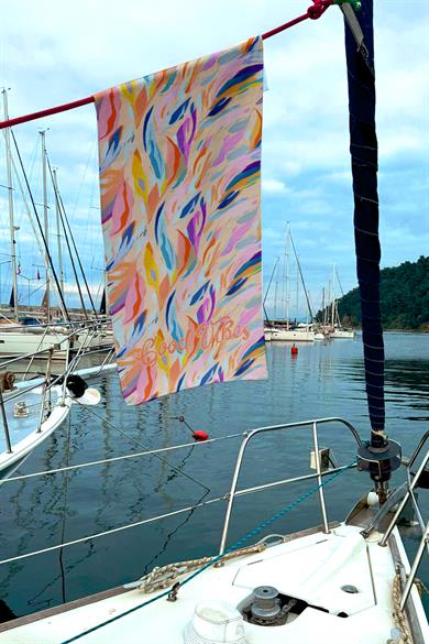 Renkli Desenli Unisex Plaj Havlusu 70x150