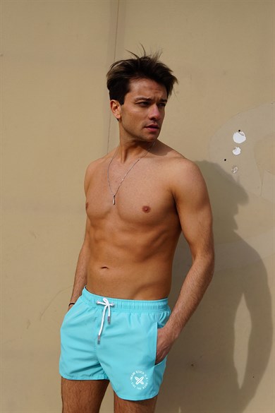 Mint Yeşili Mini Boy Erkek Mayo Deniz Şortu