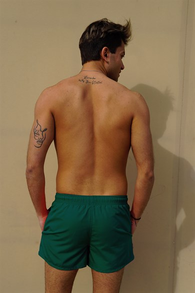 Yeşil Mini Boy Erkek Mayo Deniz Şortu