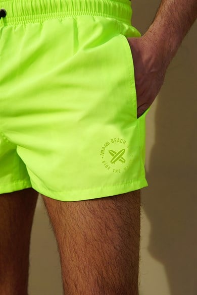 Neon Yeşil  Mini Boy Erkek Mayo Deniz Şortu