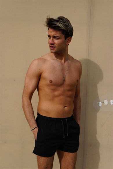 Siyah Mini Boy Erkek Mayo Deniz Şortu