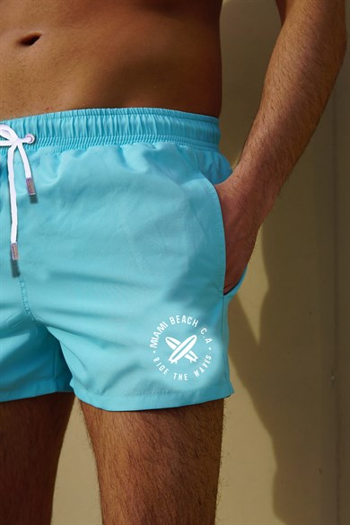 Mint Yeşili Mini Boy Erkek Mayo Deniz Şortu