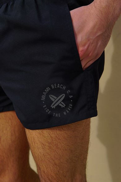 Siyah Mini Boy Erkek Mayo Deniz Şortu
