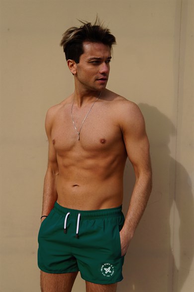 Yeşil Mini Boy Erkek Mayo Deniz Şortu