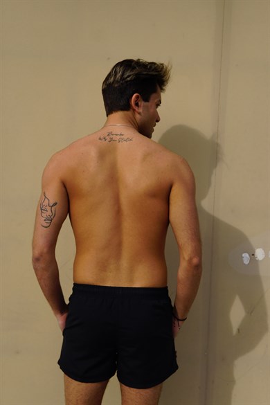 Siyah Mini Boy Erkek Mayo Deniz Şortu