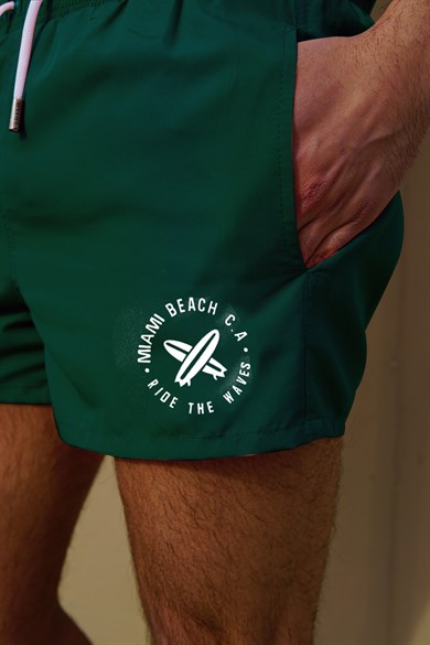 Yeşil Mini Boy Erkek Mayo Deniz Şortu