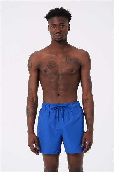 DAAG Saks Mavi Düz Renk Standart Boy Erkek Deniz ve Havuz Şortu 