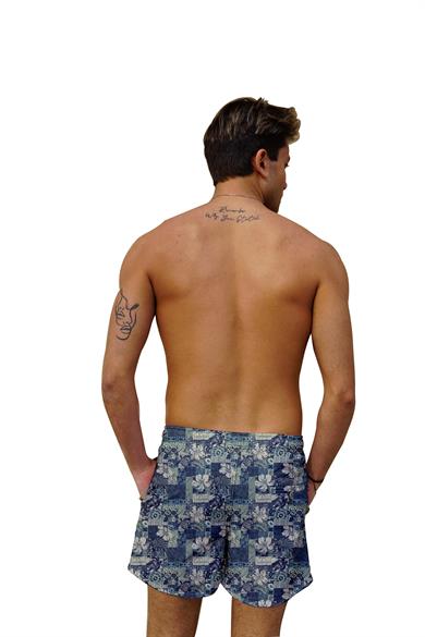 Baskılı Erkek Deniz Şortu