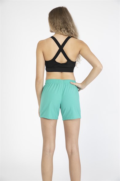 Mint Orta Boy Yan Cepli Kadın Mayo Deniz Şortu