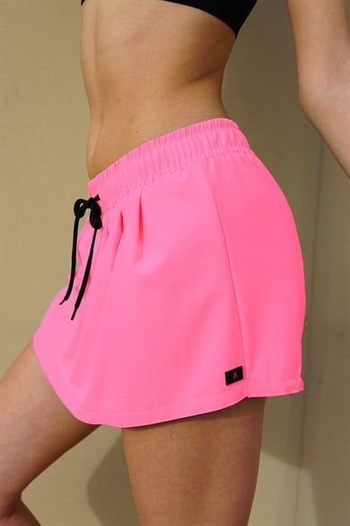 Pembe Mini Boy Kadın Şort Etek 