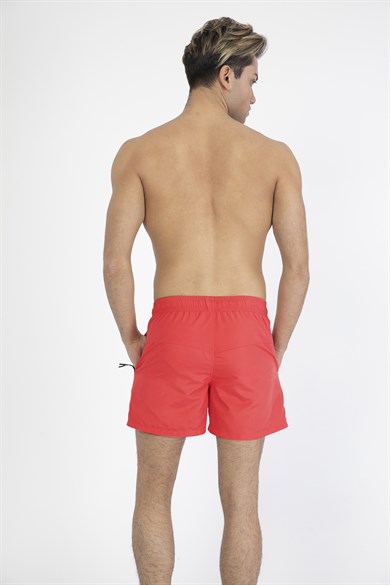 Kırmızı Standart Boy Erkek Mayo Deniz Şortu 