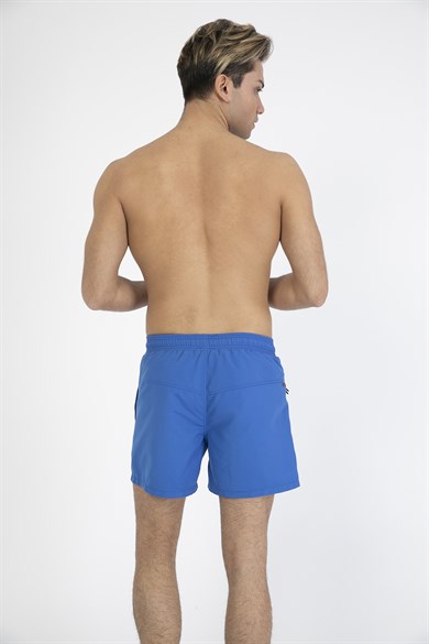 Saks Mavi Standart Boy Erkek Mayo Deniz Şortu 