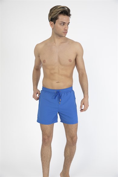 Saks Mavi Standart Boy Erkek Mayo Deniz Şortu 