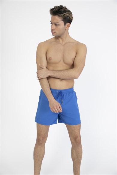 Saks Mavi Standart Boy Erkek Mayo Deniz Şortu 