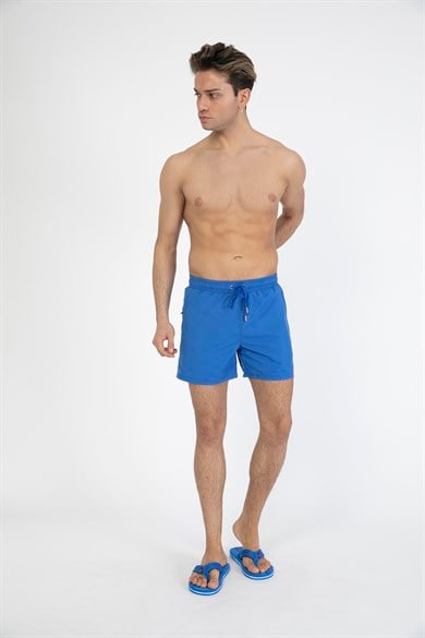 Saks Mavi Standart Boy Erkek Mayo Deniz Şortu 