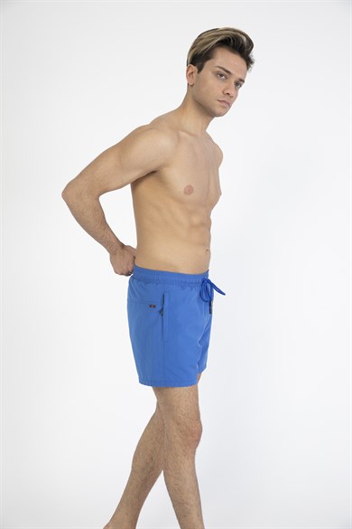 Saks Mavi Standart Boy Erkek Mayo Deniz Şortu 