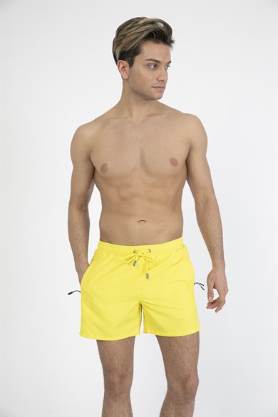 Sarı Standart Boy Erkek Mayo Deniz Şortu 