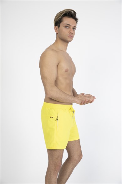 Sarı Standart Boy Erkek Mayo Deniz Şortu 