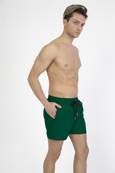 Yeşil Standart Boy Erkek Mayo Deniz Şortu 