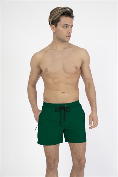 Yeşil Standart Boy Erkek Mayo Deniz Şortu 