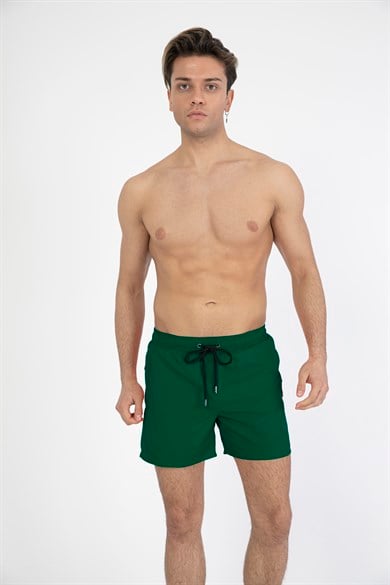 Yeşil Standart Boy Erkek Mayo Deniz Şortu 