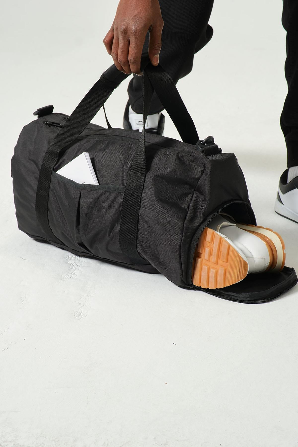 Siyah Su Tutmaz  Unisex Spor ve Seyahat Çantası