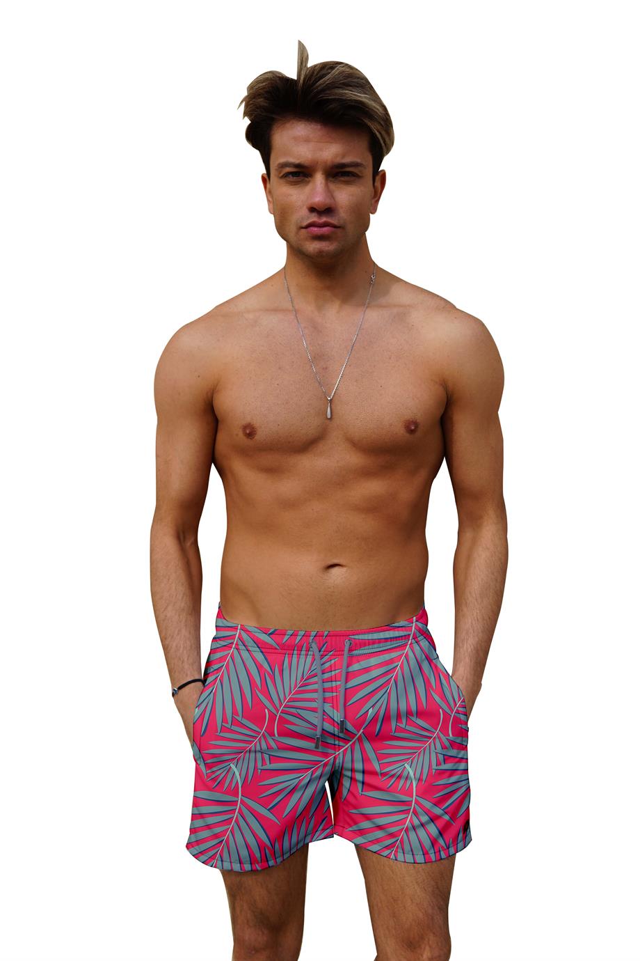 Baskılı Erkek Deniz Şortu