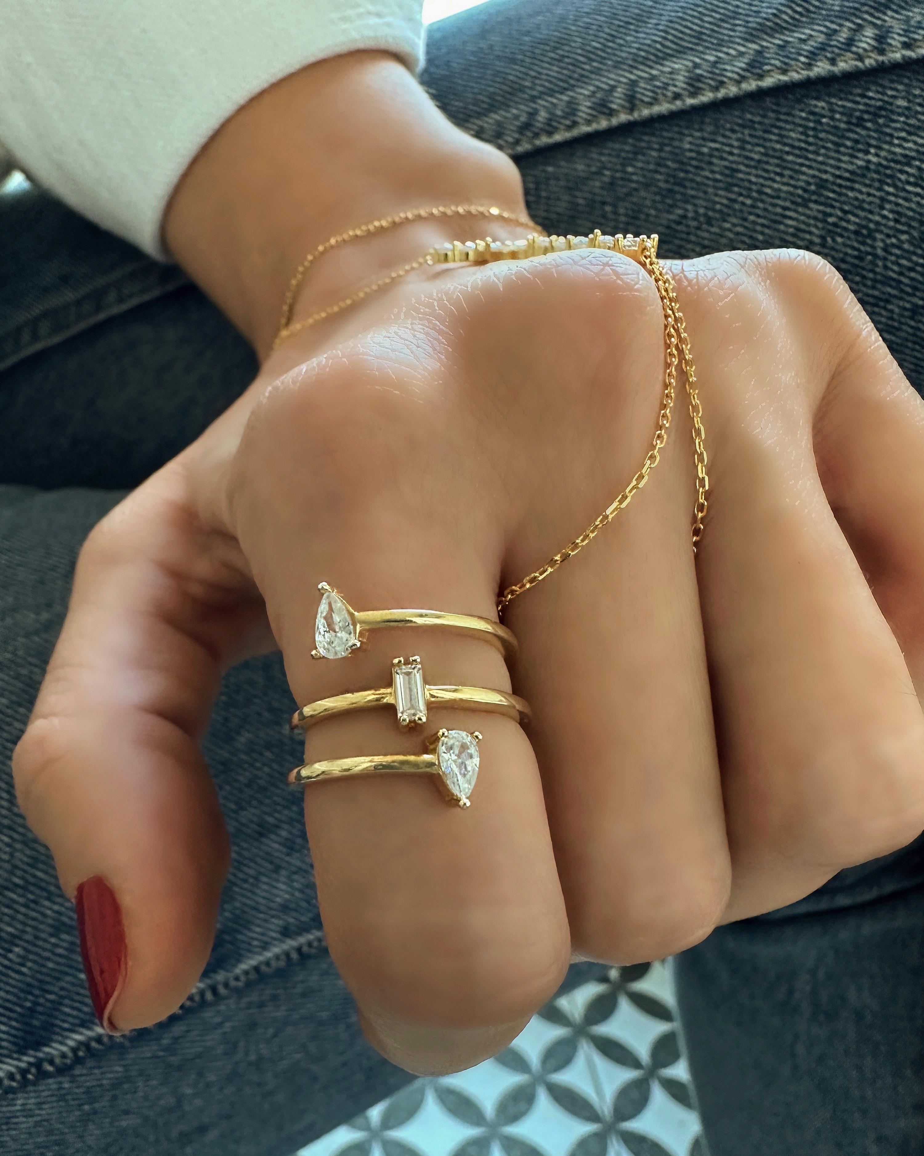 3 TAŞ SARMAL YÜZÜK