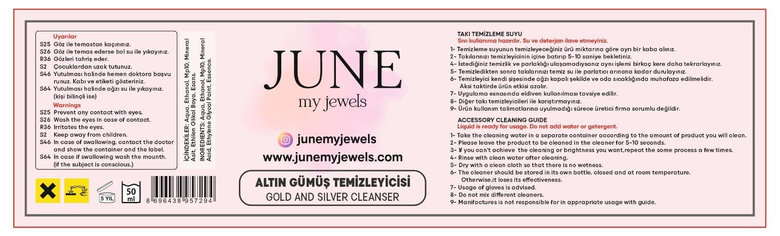 GÜMÜŞ VE ALTIN PARLATMA/TEMİZLEME SUYU