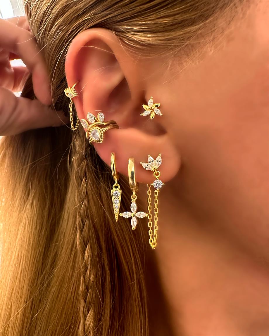 HALKADA ÇİÇEK KÜPE