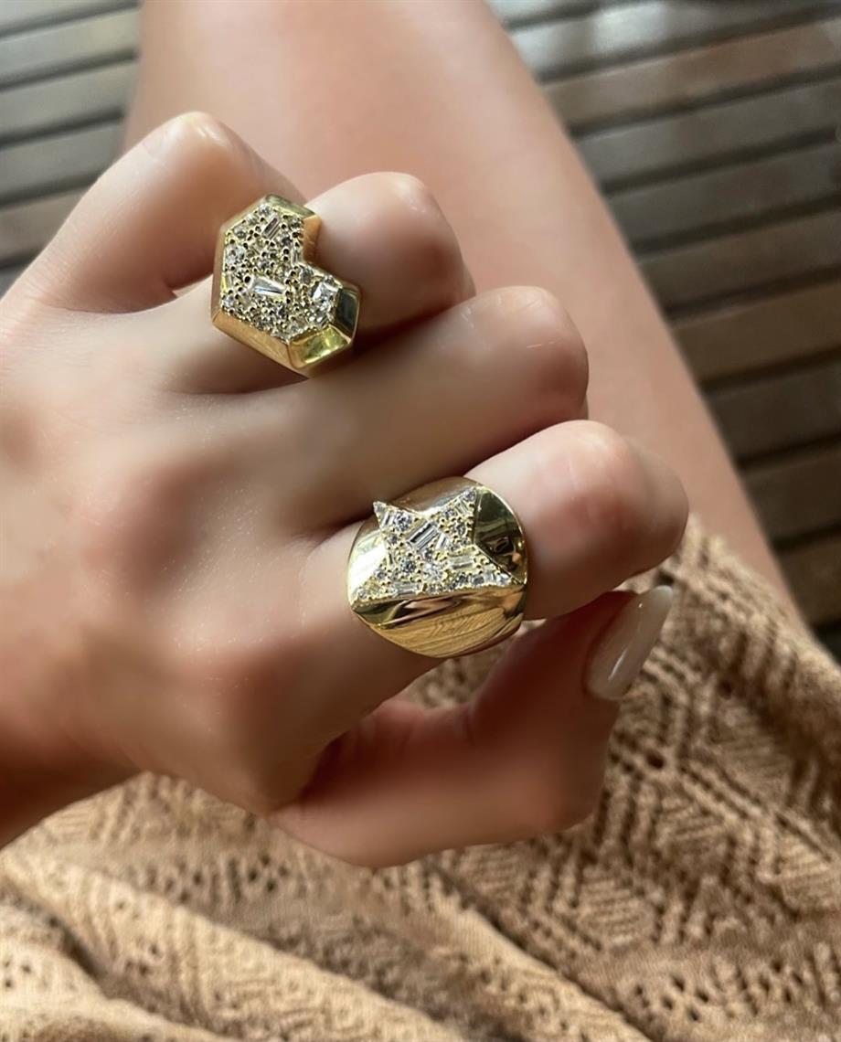 KIRIK TAŞ KALP YÜZÜK