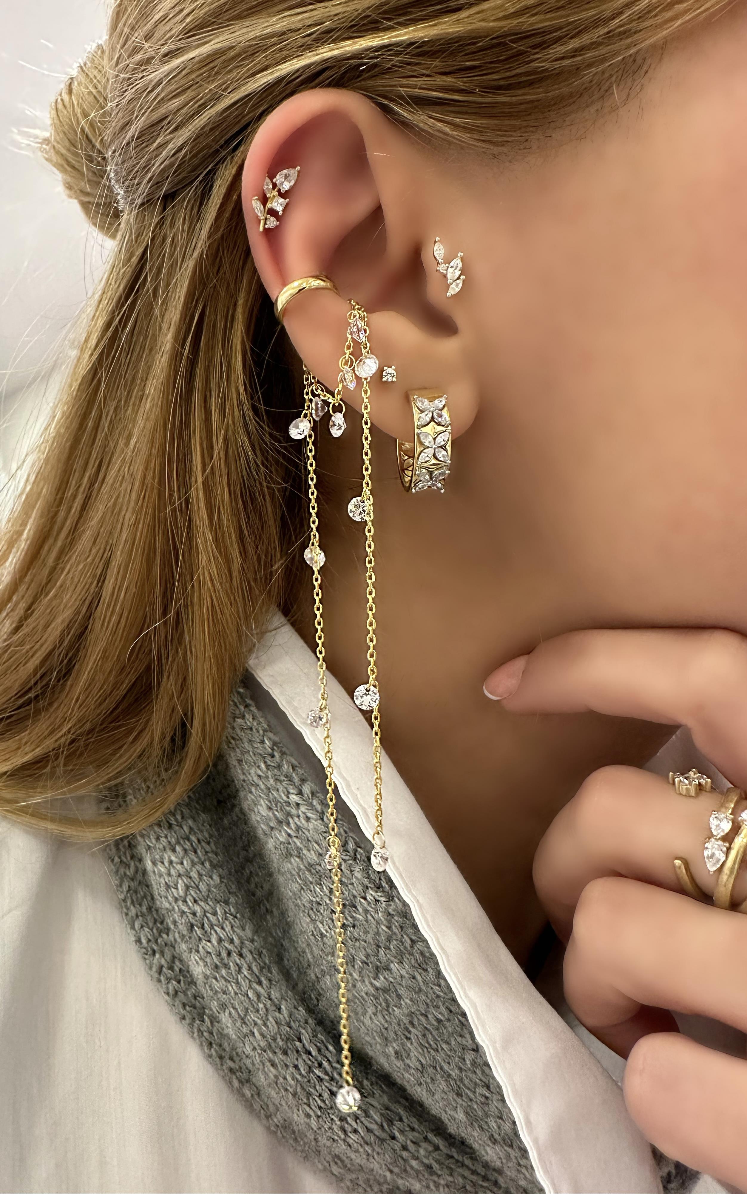 KRİSTAL ZİNCİR EARCUFF