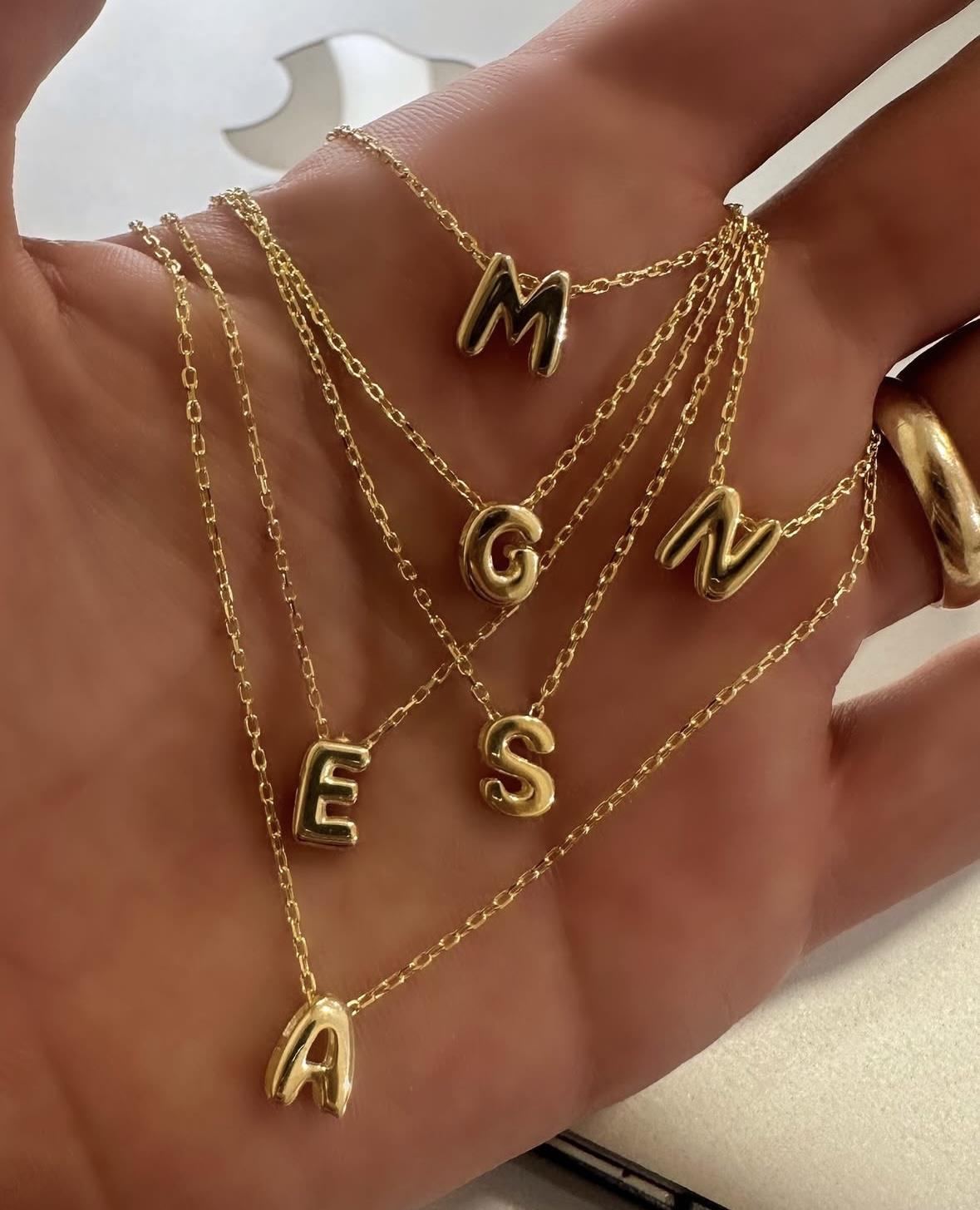 MİNİ BALON HARF KOLYE