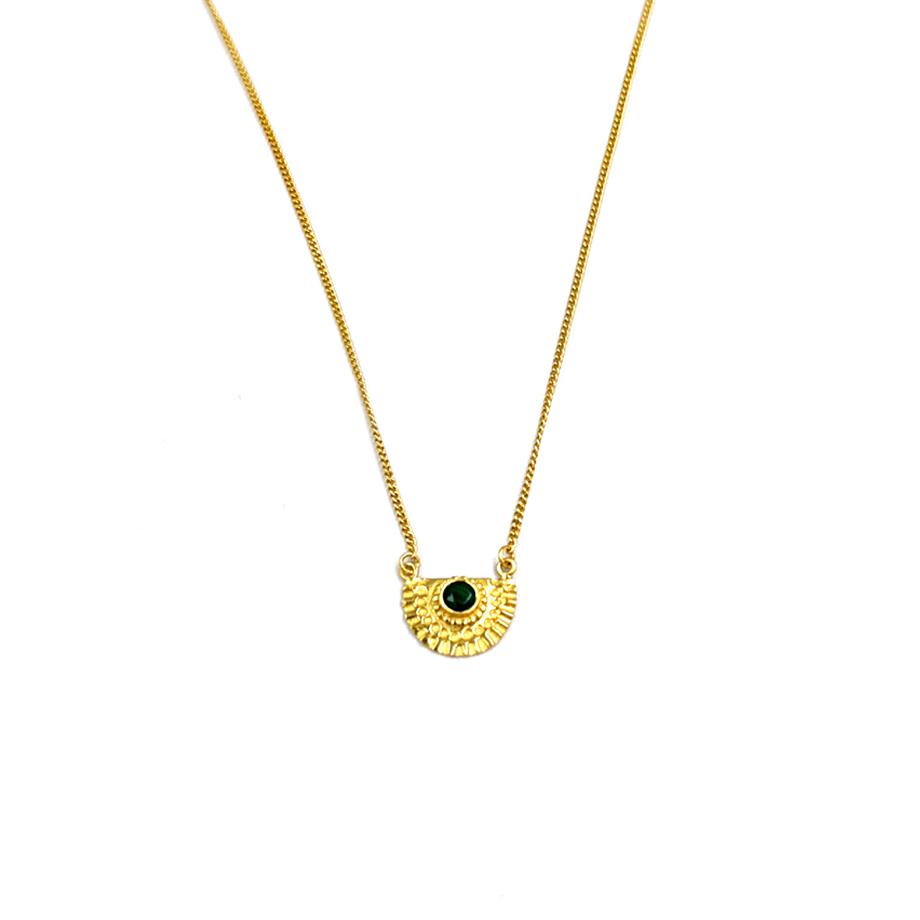 NATUREL TAŞ SERİ YELPAZE FORM KOLYE