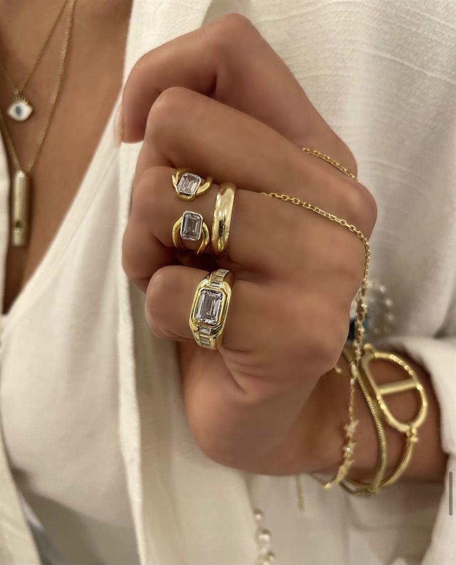 TEK BAGET SERÇE YÜZÜK