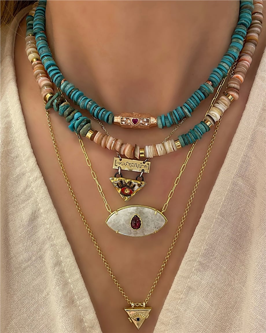 YEŞİL PRİZMA KOLYE