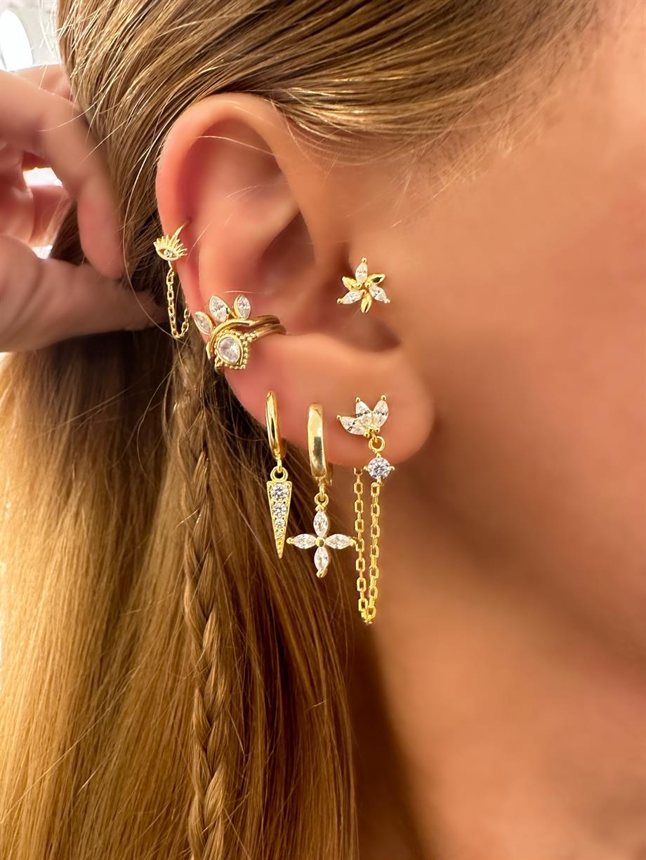 ZİNCİRLİ LOTUS KÜPE