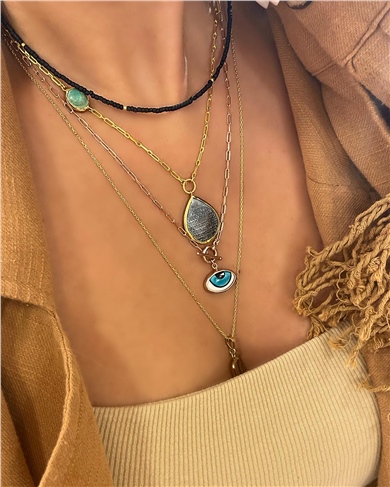 AFGAN BONCUK & GÜMÜŞ KOLYE