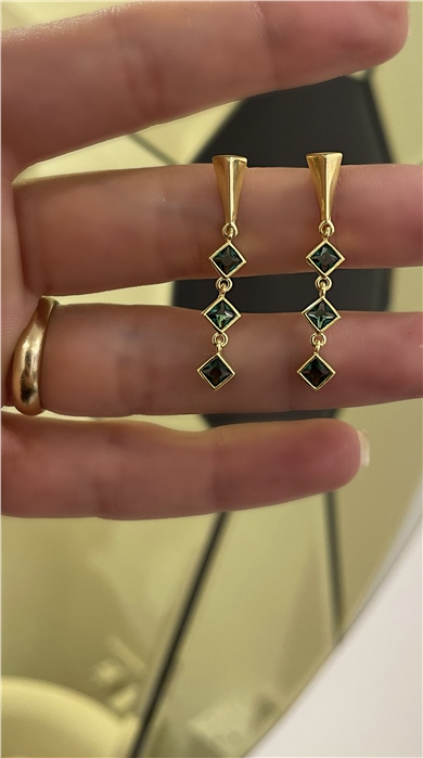 BAKLAVA YEŞİL KÜPE