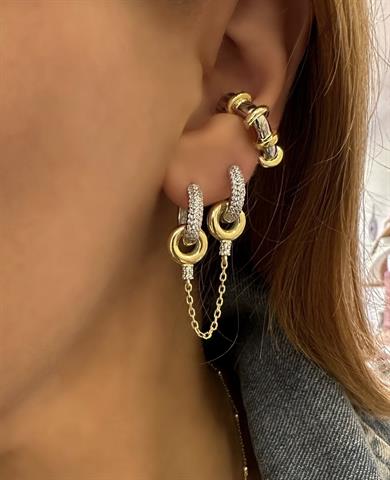 ÇİFT DELİK ÇİFT HOOP KÜPE