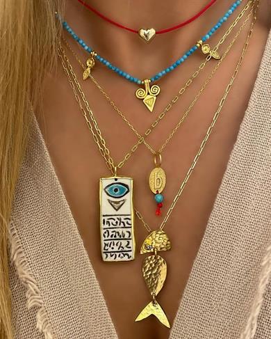 DÖVME GÜMÜŞ BALIK KOLYE