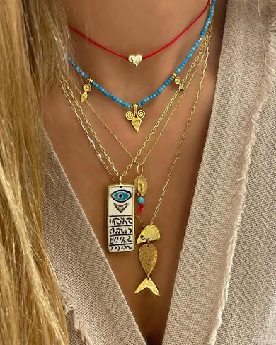 DÖVME GÜMÜŞ BALIK KOLYE